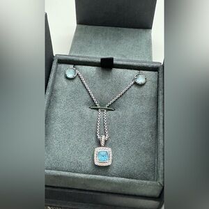 David Yurman Blue Topaz set.